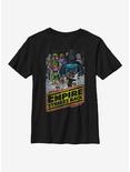 Star Wars The Empire Strikes Back Poster Youth T-Shirt, BLACK, hi-res