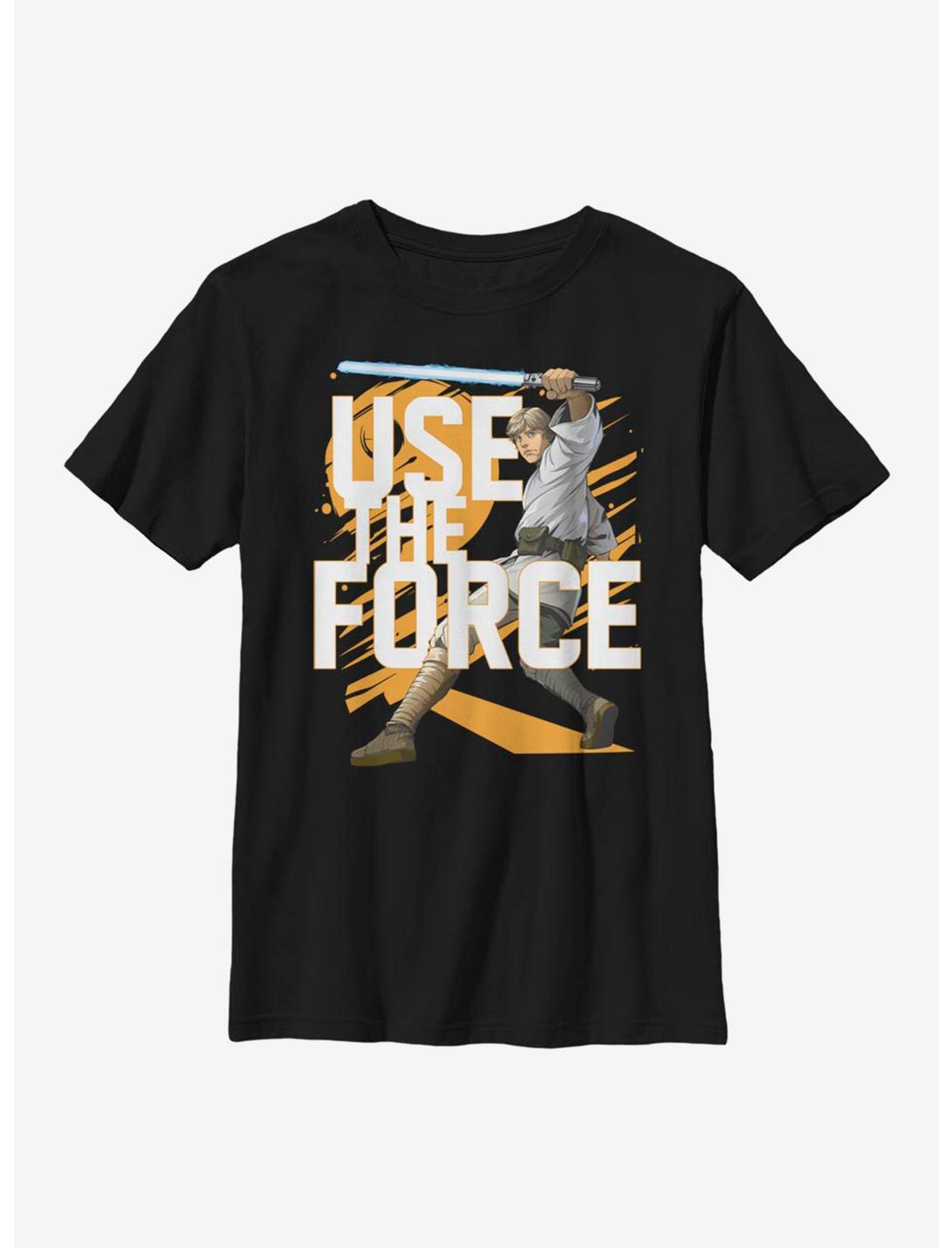 Star Wars Force Stack Luke Youth T-Shirt, BLACK, hi-res