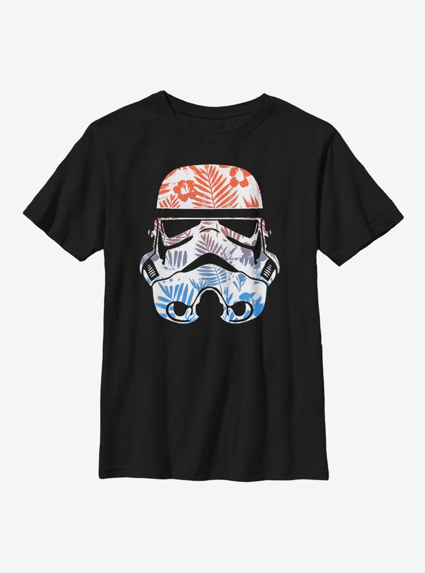 Star Wars Floral Trooper Youth T-Shirt - BLACK | BoxLunch