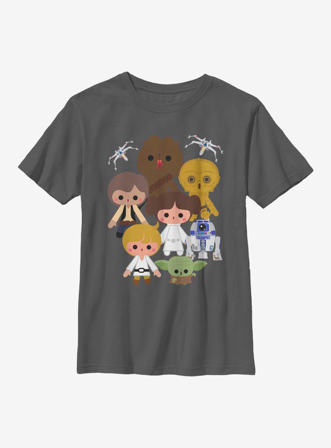 Star Wars Heroes Kawaii Youth T-Shirt, , hi-res