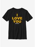 Star Wars I Love You Youth T-Shirt, BLACK, hi-res