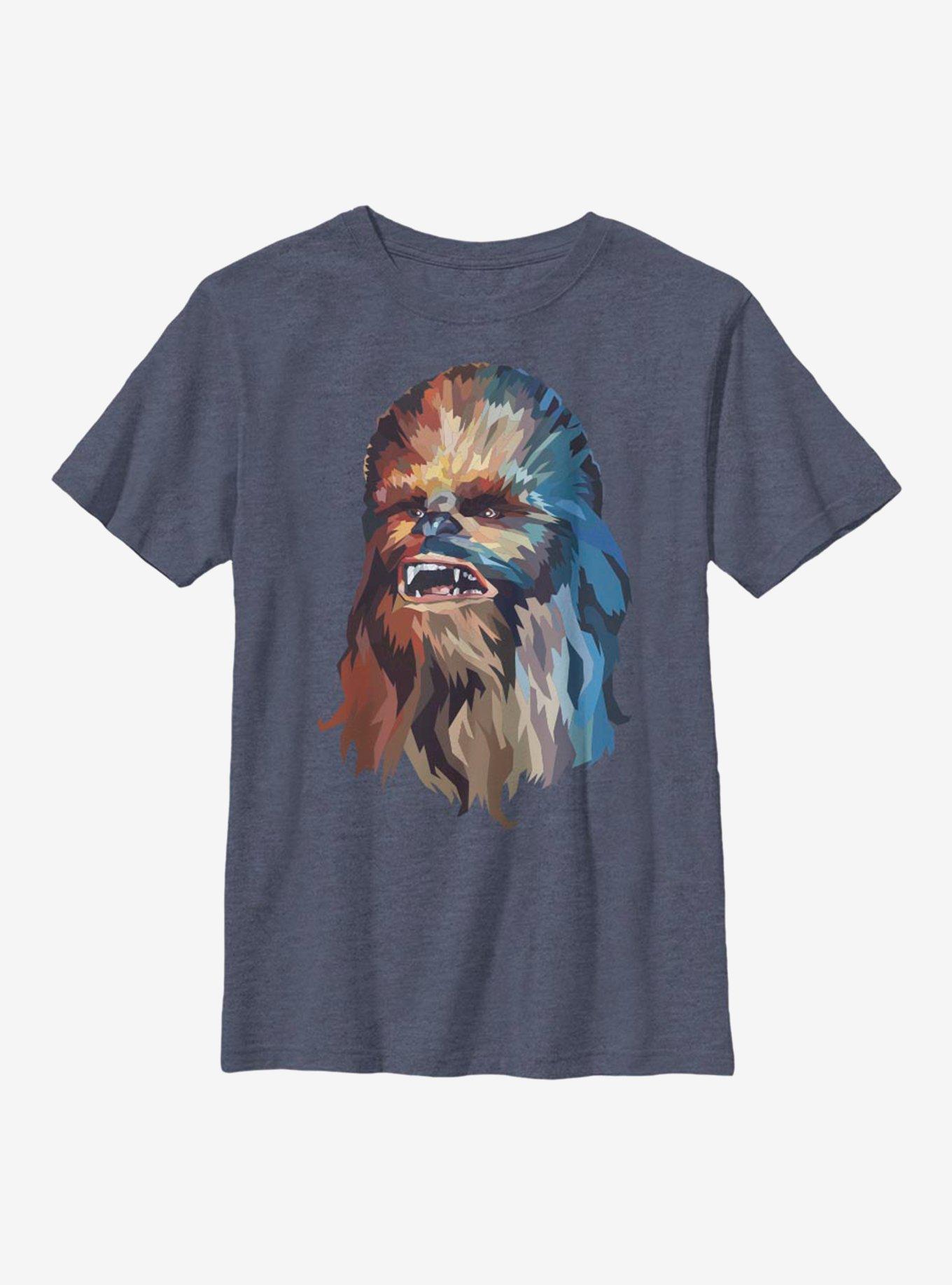 Star Wars Poly Chewie Youth T-Shirt, NAVY HTR, hi-res