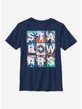 Star Wars Photo Collage Boxes Youth T-Shirt, NAVY, hi-res