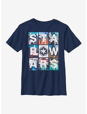 Plus Size Star Wars Photo Collage Boxes Youth T-Shirt, , hi-res