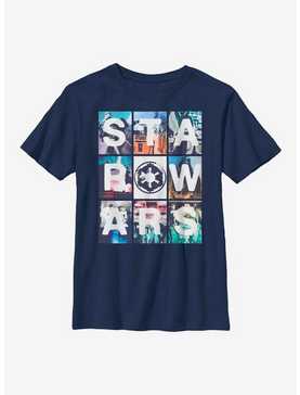 Star Wars Photo Collage Boxes Youth T-Shirt, , hi-res
