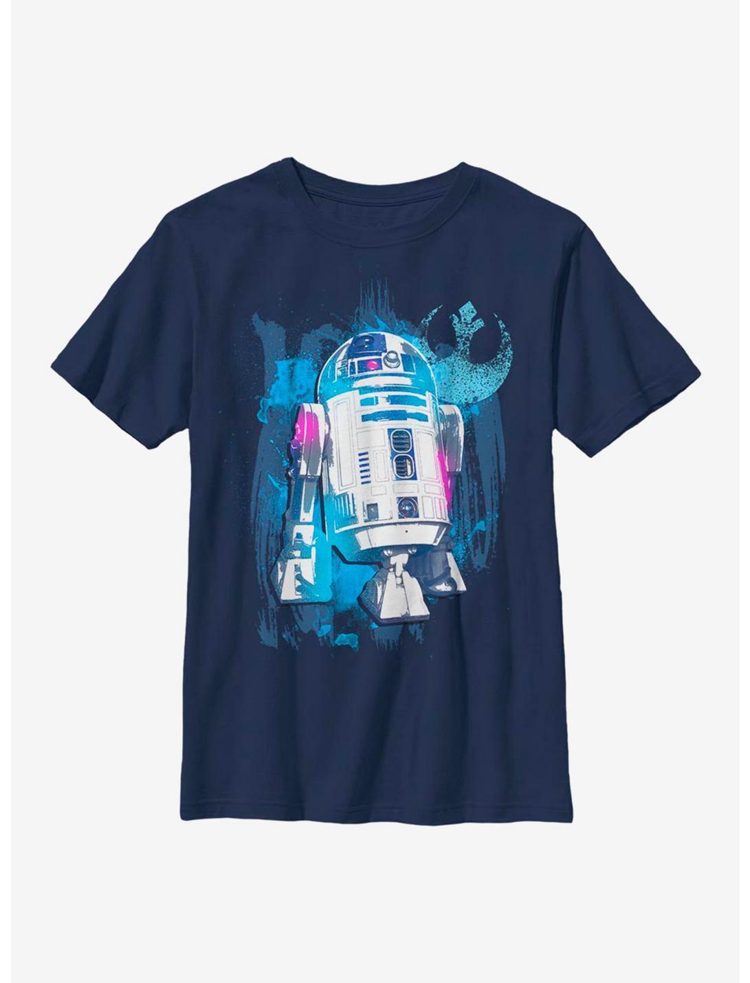 Star Wars R2 Splash Youth T-Shirt, NAVY, hi-res