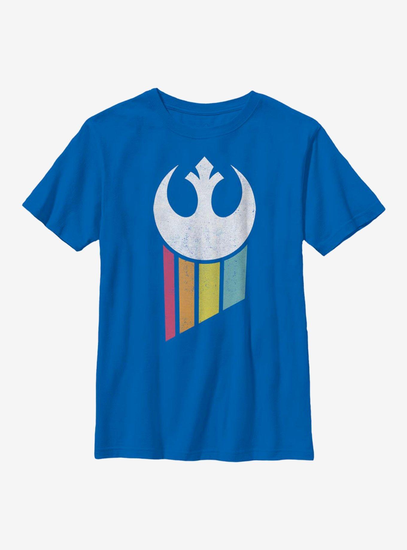 Star Wars Rainbow Rebel Logo Youth T-Shirt, , hi-res