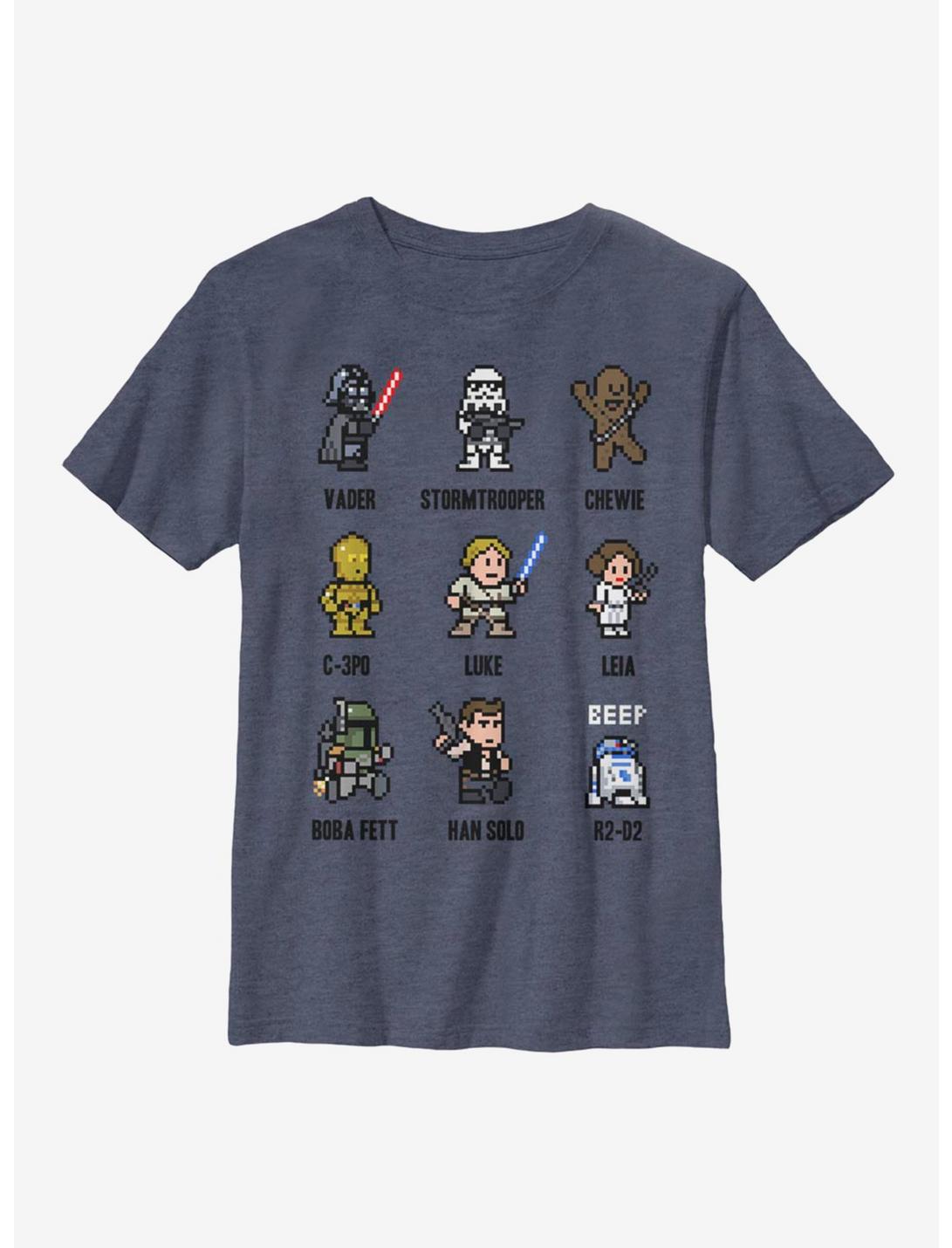 Star Wars Sprite Wars Youth T-Shirt, NAVY HTR, hi-res