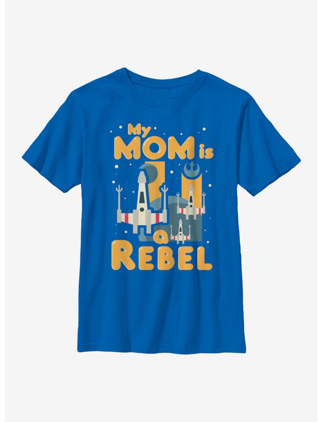 Star Wars Rebel Mom Youth T-Shirt, ROYAL, hi-res