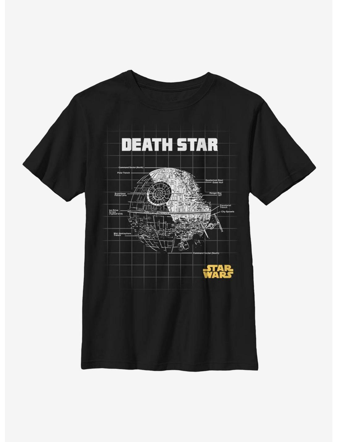 Star Wars Star Schematics Youth T-Shirt, BLACK, hi-res