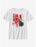 Star Wars Episode IX The Rise Of Skywalker Red Trooper Schematic Youth T-Shirt, WHITE, hi-res