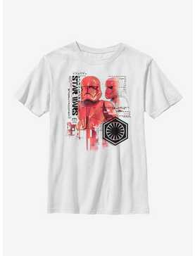 Star Wars Episode IX The Rise Of Skywalker Red Trooper Schematic Youth T-Shirt, , hi-res
