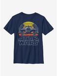 Star Wars Sunset Tie Youth T-Shirt, NAVY, hi-res