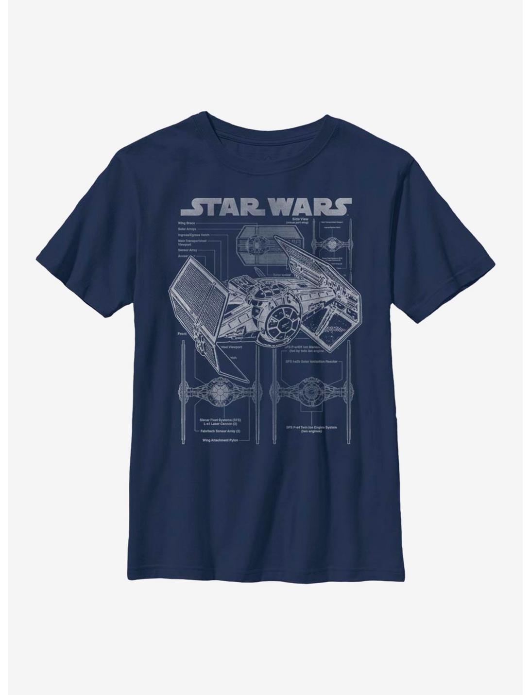 Star Wars Tie Fighter Youth T-Shirt, NAVY, hi-res