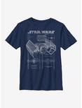 Star Wars Tie Fighter Youth T-Shirt, NAVY, hi-res
