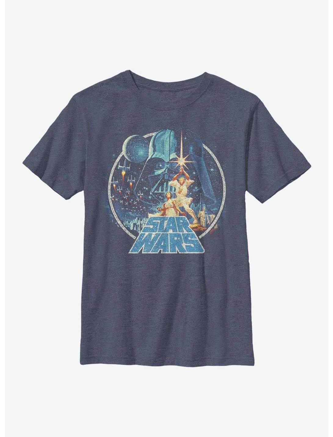 Star Wars Vintage Victory Youth T-Shirt, NAVY HTR, hi-res