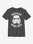 Star Wars Work Face Youth T-Shirt, CHAR HTR, hi-res