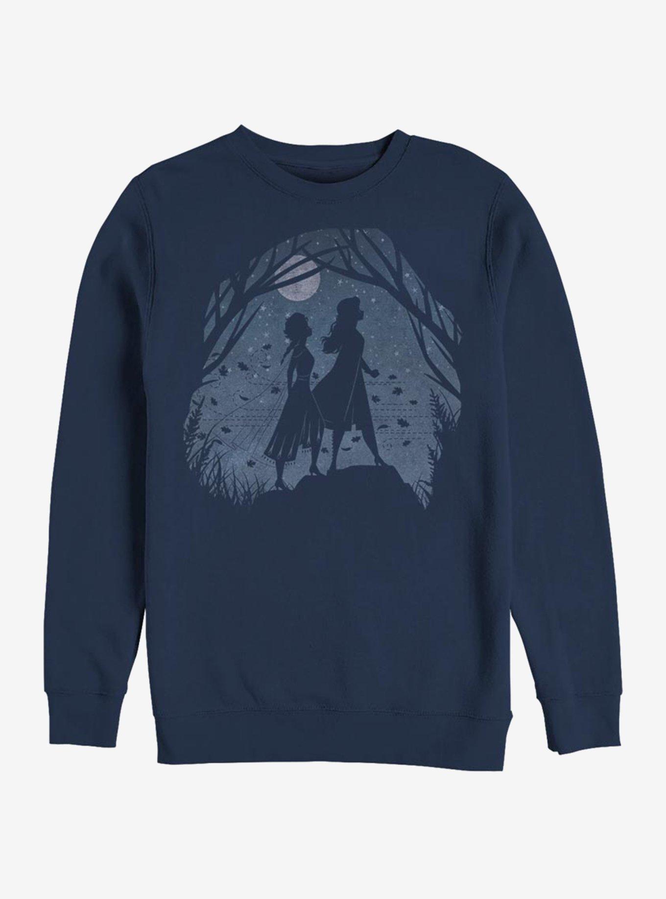 Disney Frozen 2 Night Scenery Sweatshirt, NAVY, hi-res