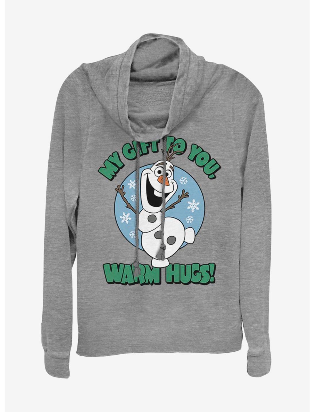 Disney Frozen One Cool Gift Cowlneck Long-Sleeve Womens Top, GRAY HTR, hi-res