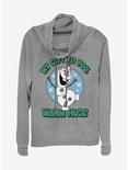 Disney Frozen One Cool Gift Cowlneck Long-Sleeve Womens Top, GRAY HTR, hi-res