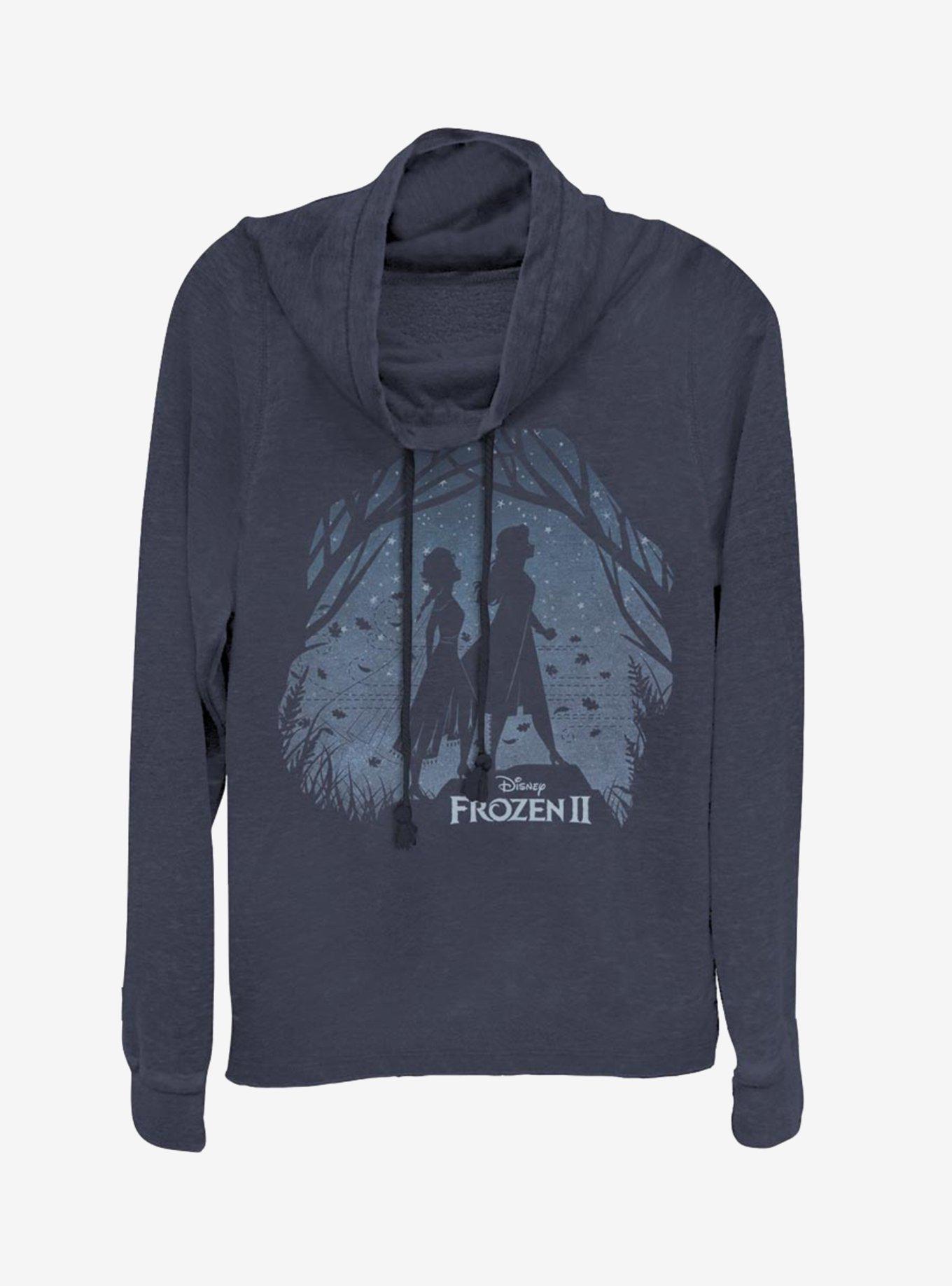 Disney Frozen 2 Night Scenery Cowlneck Long-Sleeve Womens Top, , hi-res