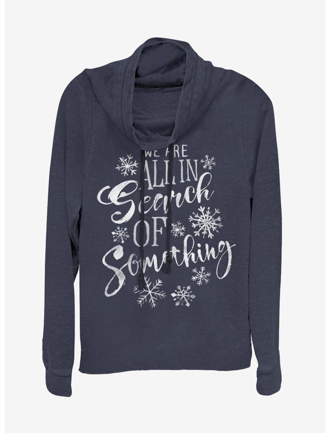 Disney Frozen 2 In Search Of Something Cowlneck Long-Sleeve Womens Top, NAVY, hi-res