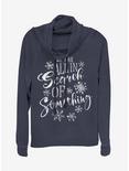 Disney Frozen 2 In Search Of Something Cowlneck Long-Sleeve Womens Top, NAVY, hi-res
