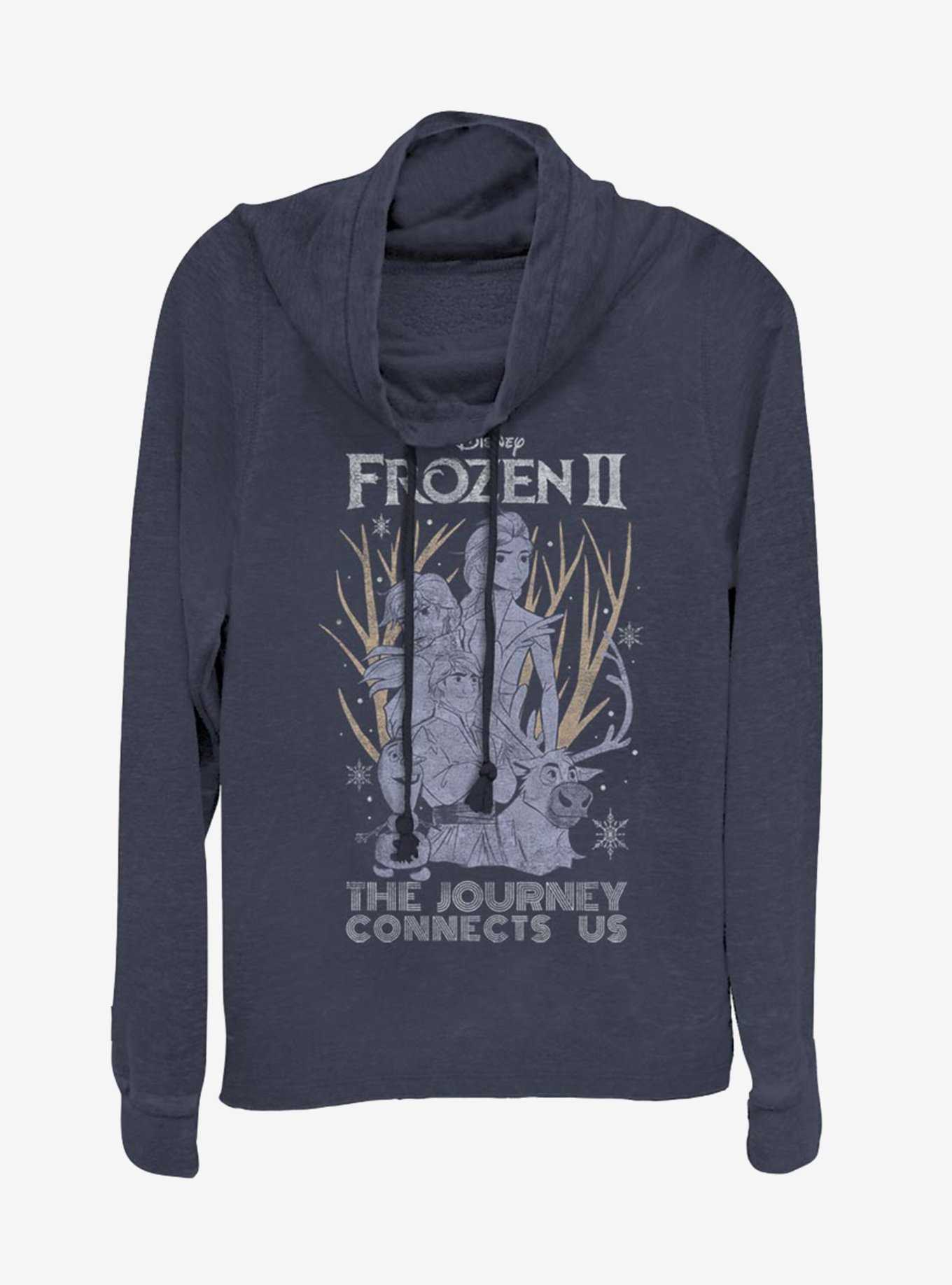 Disney Frozen 2 The Journey Connects Us Cowlneck Long-Sleeve Womens Top, , hi-res