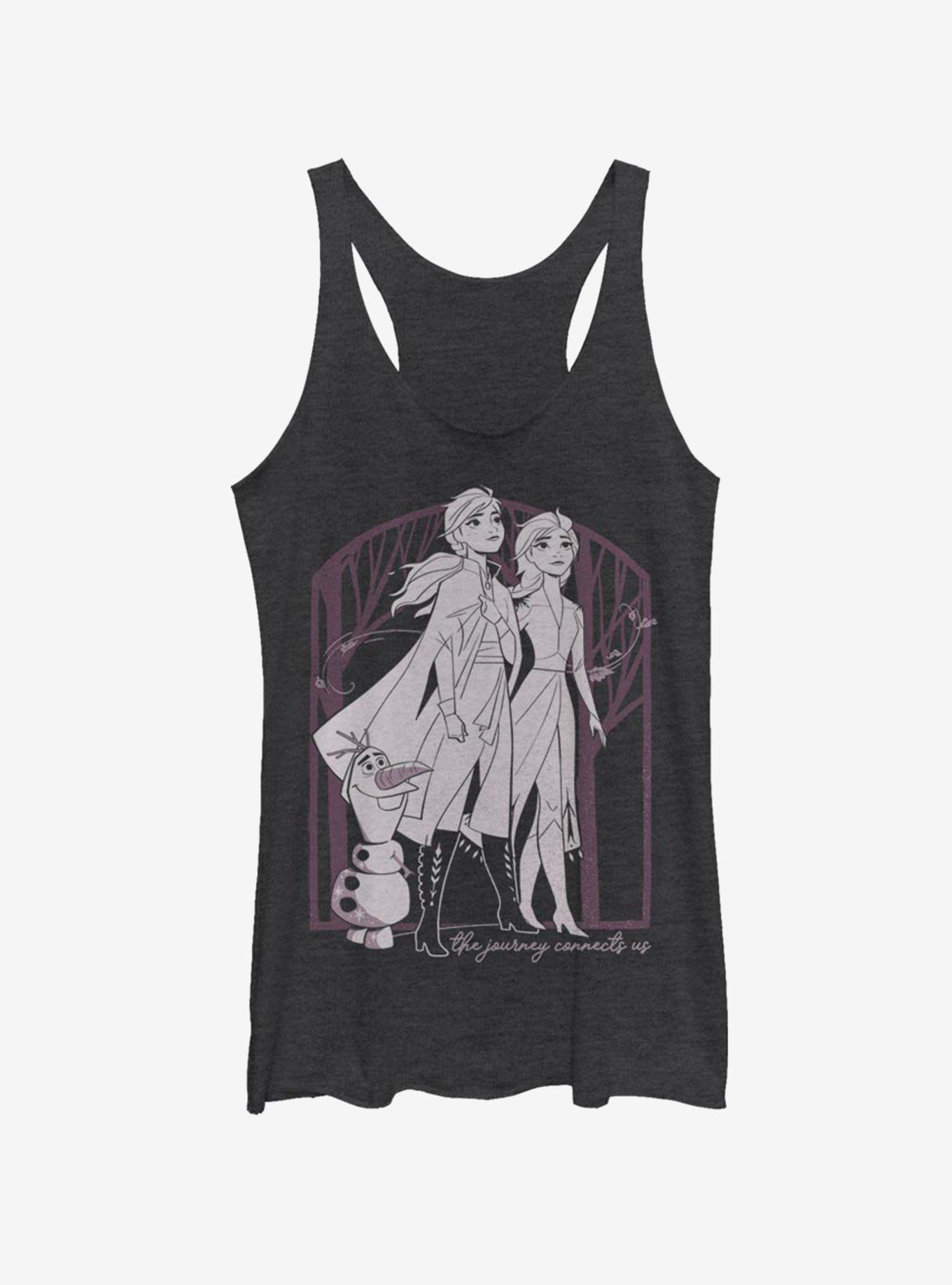 Disney Frozen 2 Forest Frame Womens Tank Top, BLK HTR, hi-res