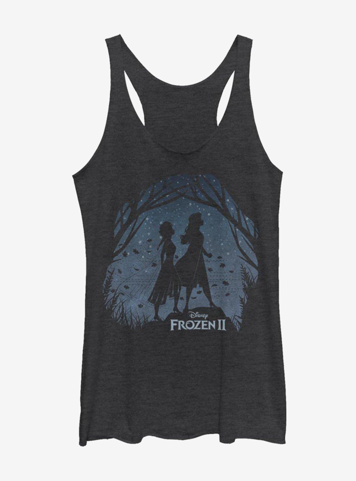 Disney Frozen 2 Night Scenery Womens Tank Top, BLK HTR, hi-res