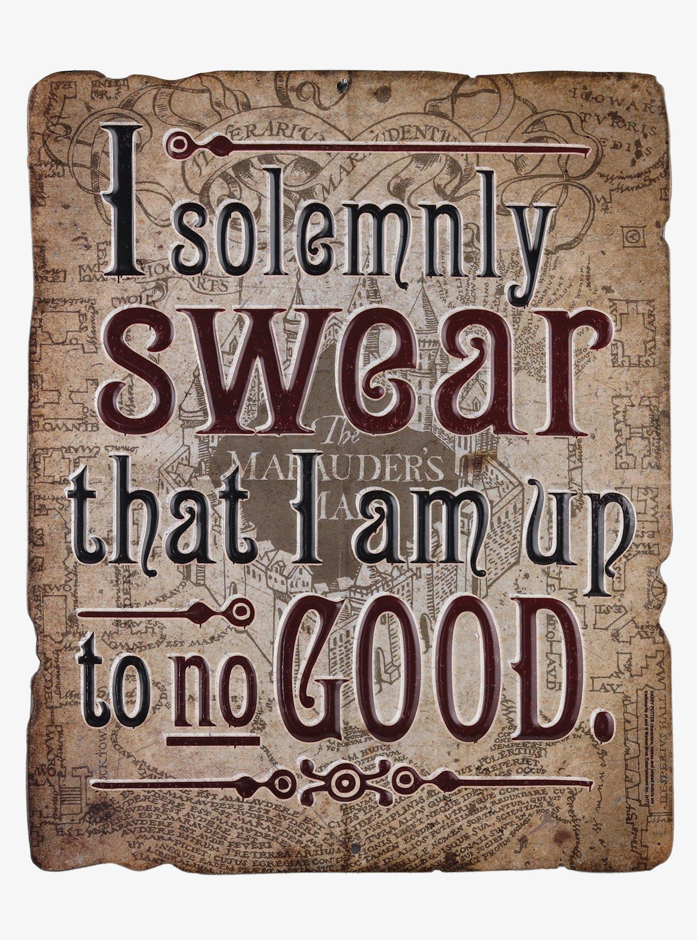 Harry Potter "I Solemnly Swear" Embossed Sign, , hi-res