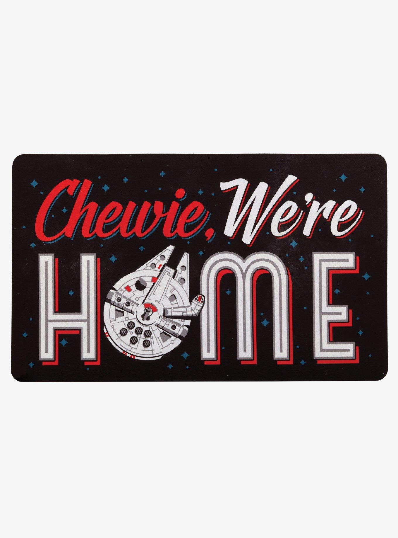Star Wars Chewie We're Home Door Mat