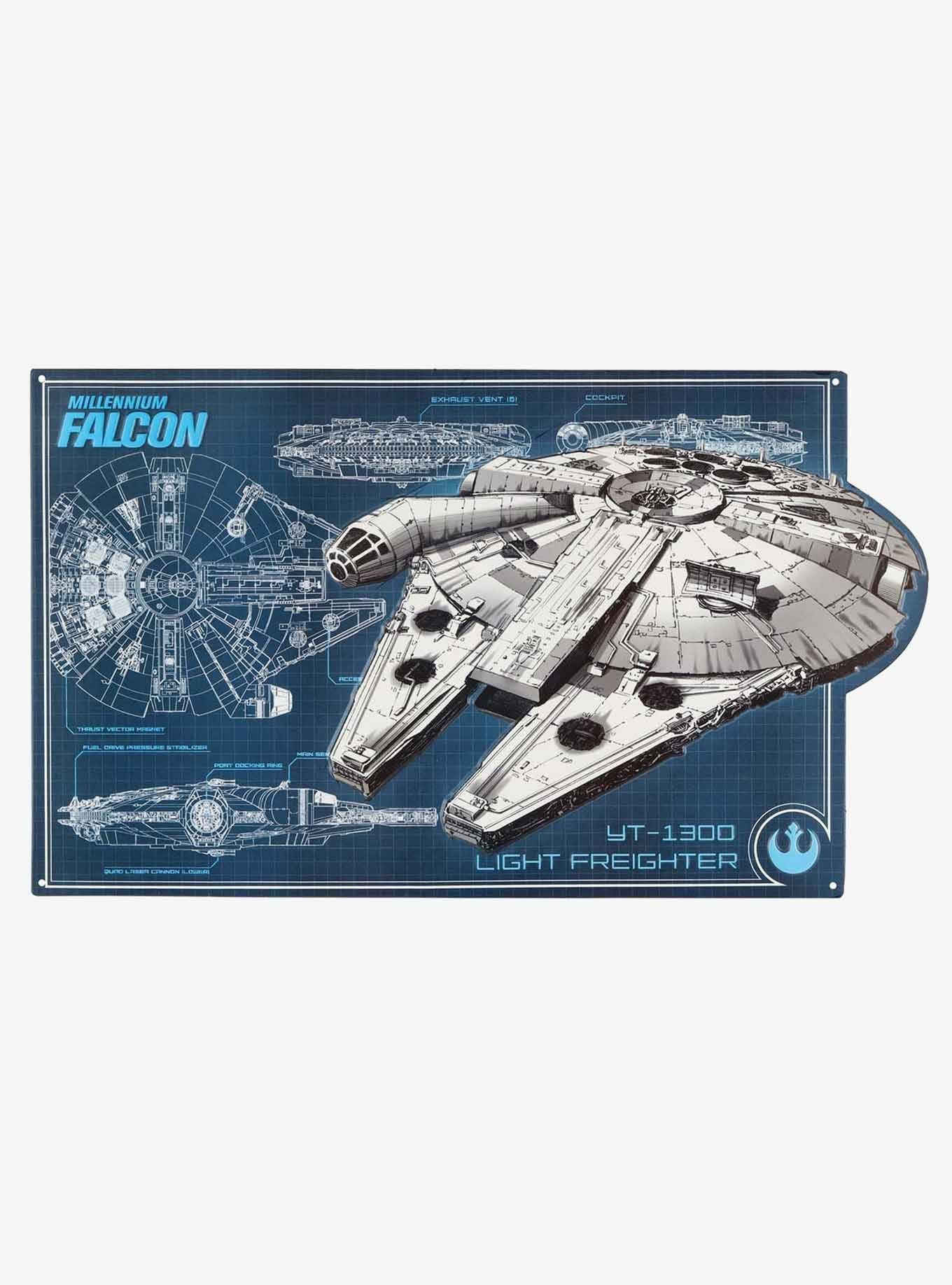 Star Wars Millennium Falcon Schematic Sign, , hi-res