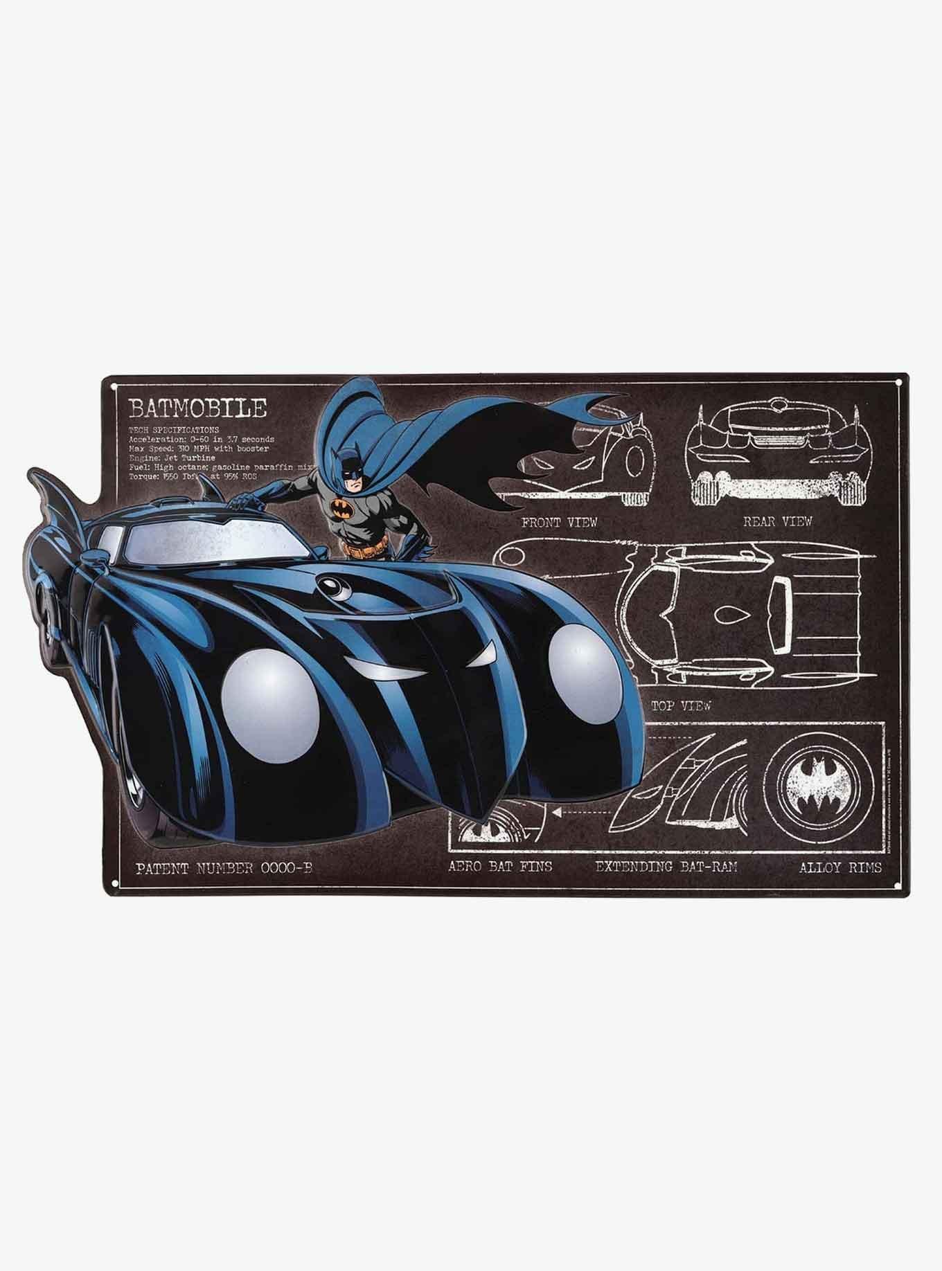 DC Comics Batman Bat Mobile Schematic Sign | BoxLunch