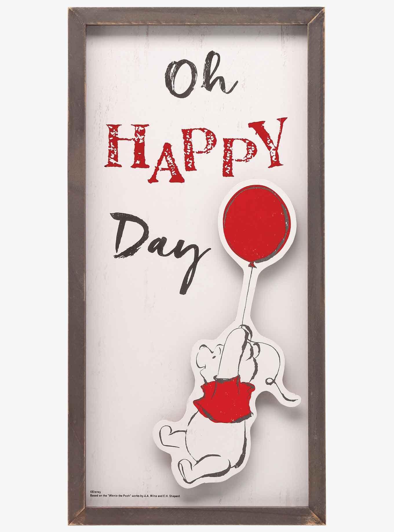 Disney Winnie The Pooh "Oh Happy Day" Framed Wall Decor, , hi-res