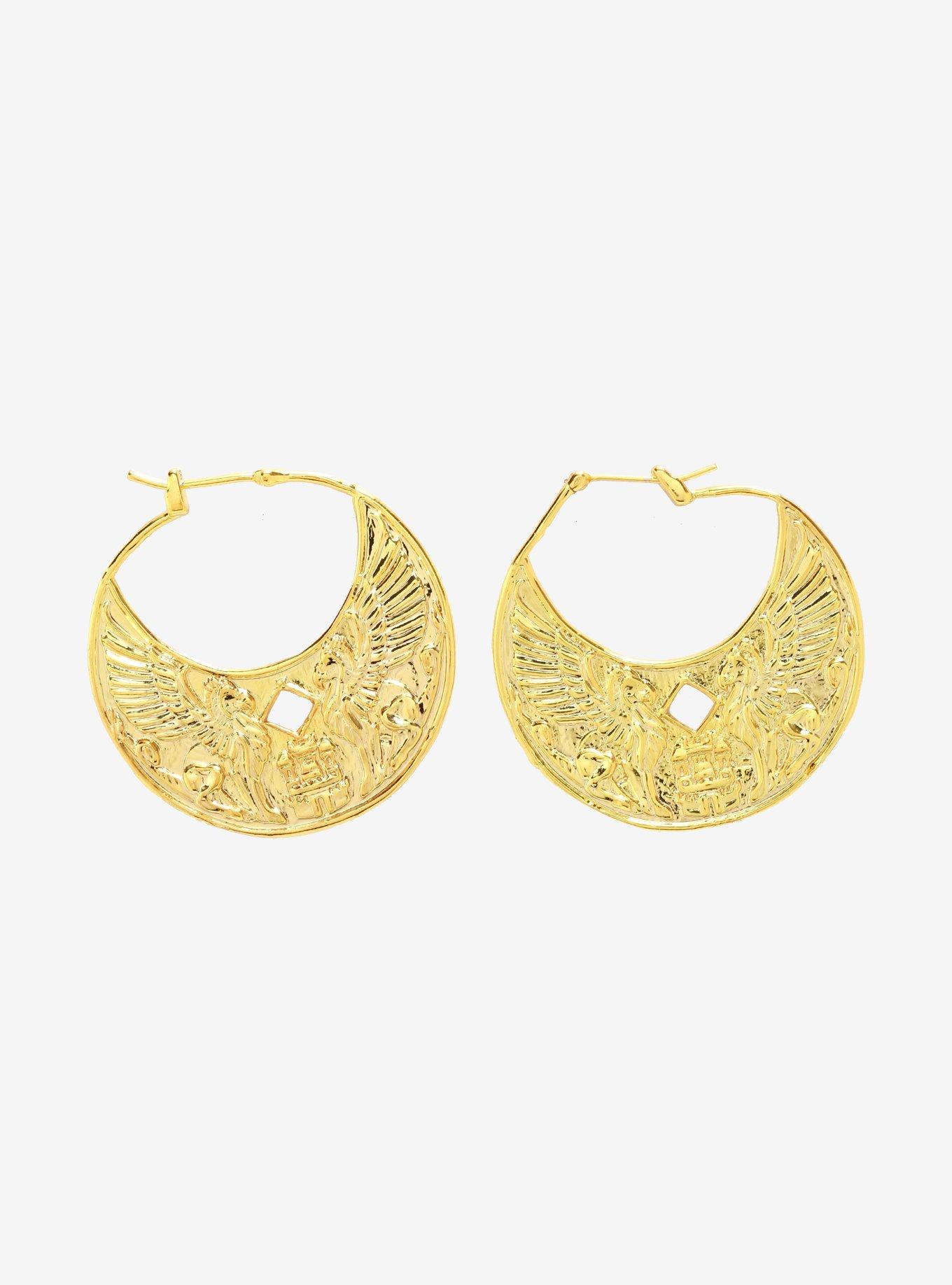 Dungeons & Dragons Waterdeep Harbor Moon Coin Hoop Earrings, , hi-res