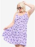 Lavender Butterfly Tiered Dress Plus Size, LILAC, hi-res