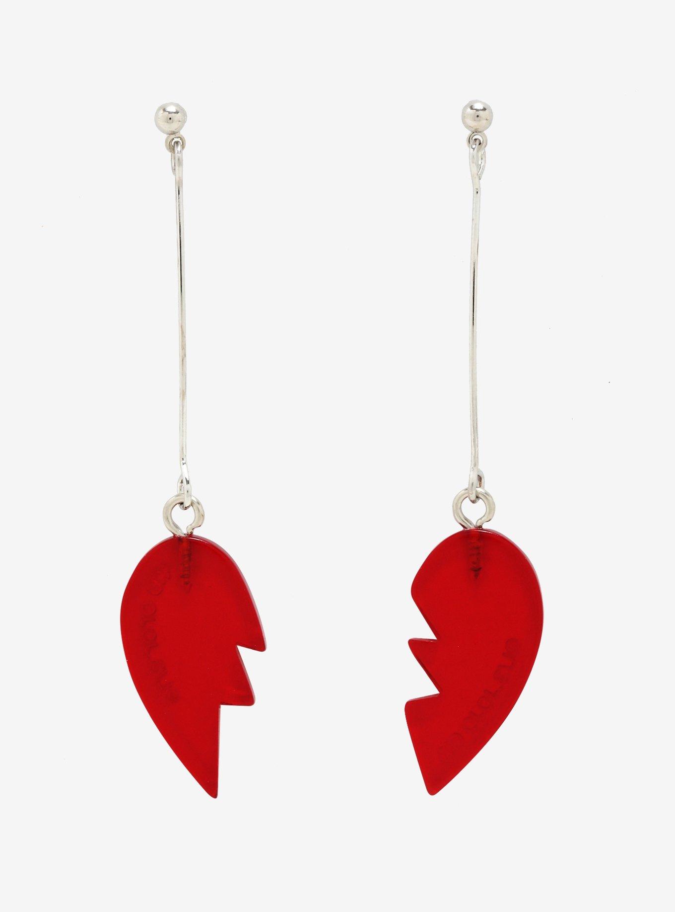 Lock Me Heart Drop Earrings