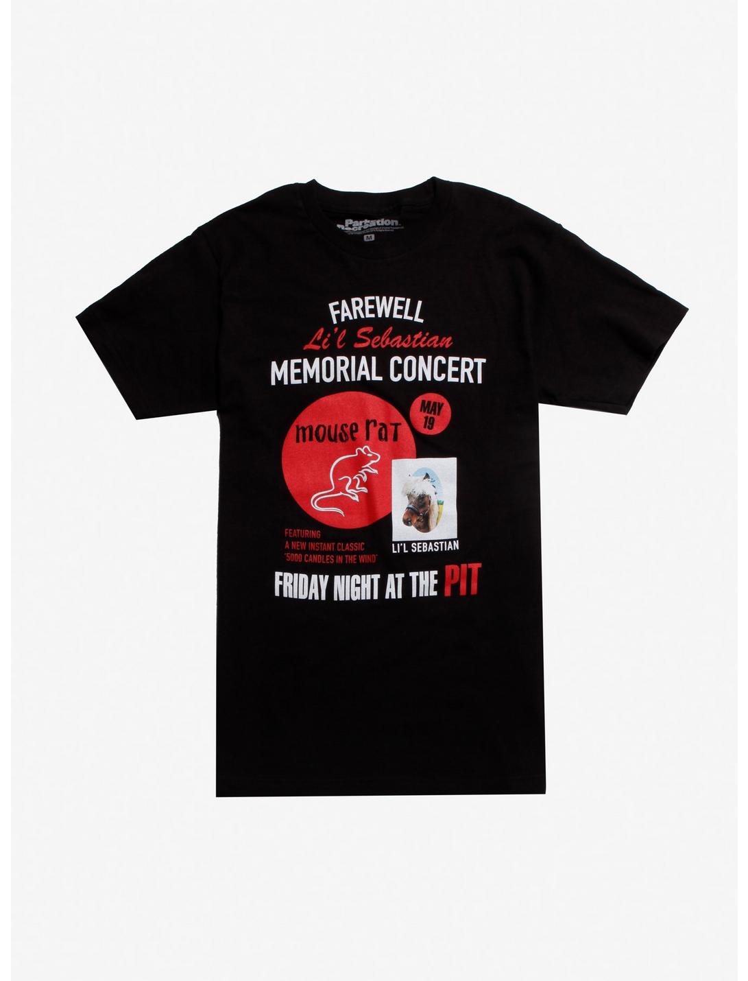Parks And Recreation Farewell Li'l Sebastian Memorial Concert T-Shirt, MULTI, hi-res