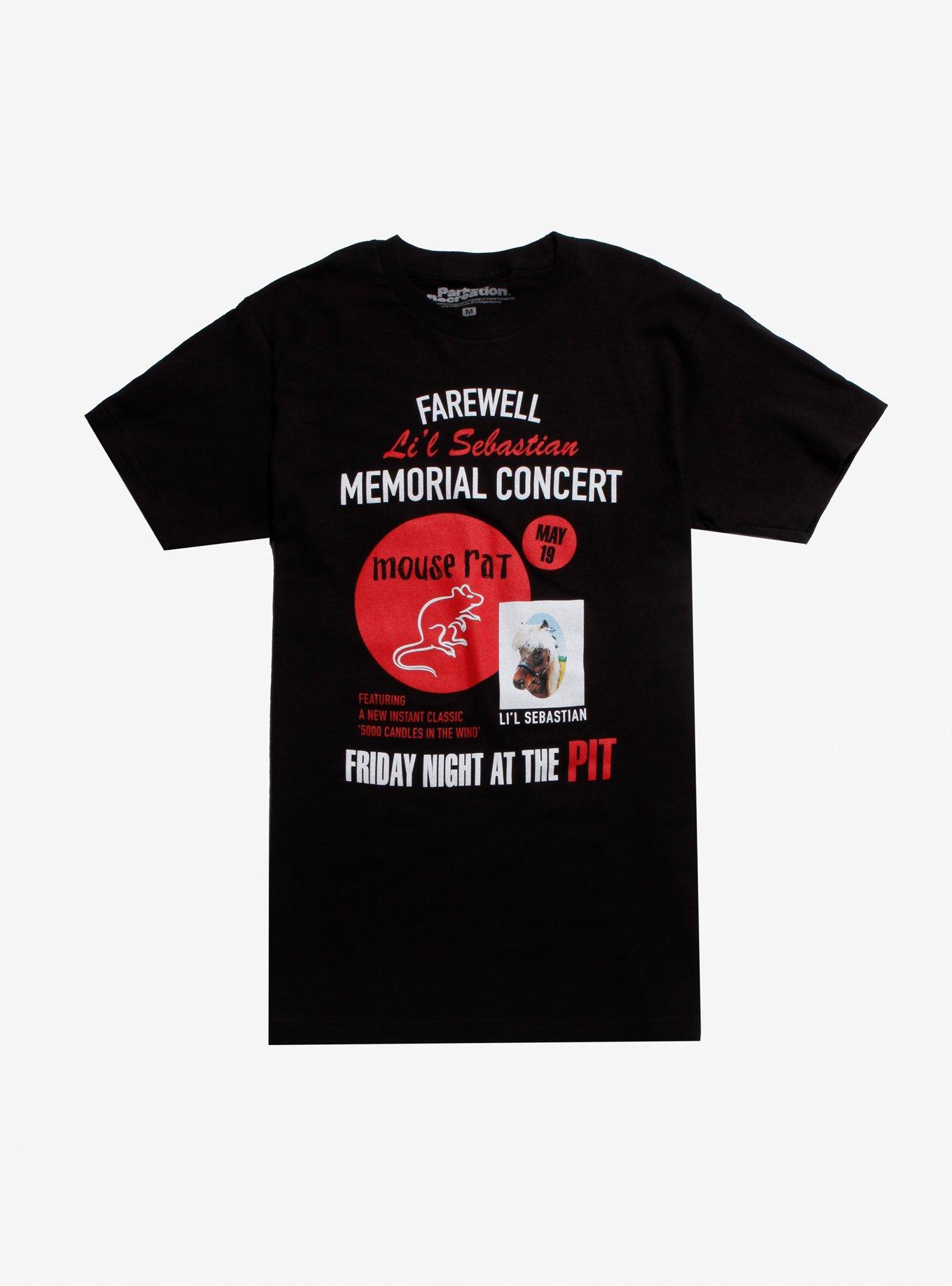 Parks And Recreation Farewell Li'l Sebastian Memorial Concert T-Shirt, MULTI, hi-res