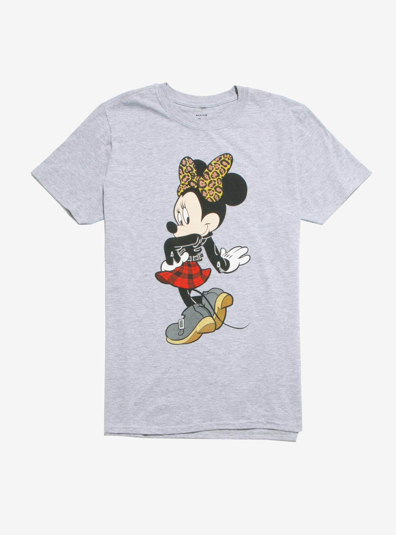 Disney Minnie Mouse Leopard Bow T-Shirt, MULTI, hi-res view 1