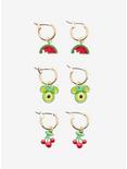 Disney Mickey Mouse & Minnie Mouse Charm Hoop Earring Set, , hi-res