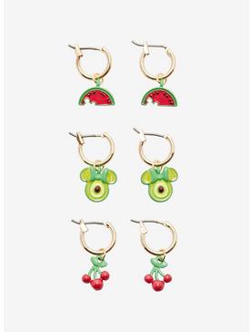 Disney Mickey Mouse & Minnie Mouse Charm Hoop Earring Set, , hi-res