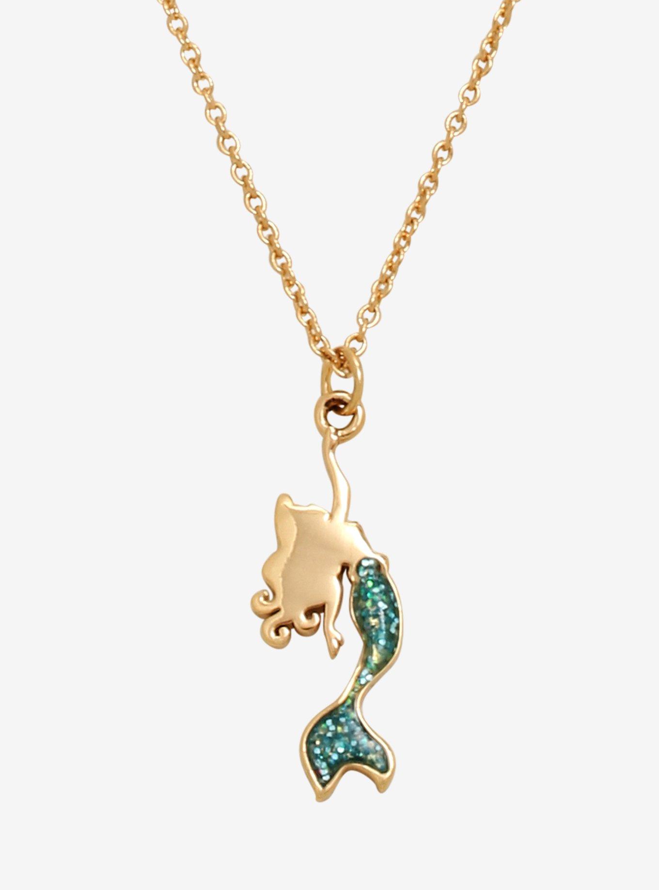 Disney Princess Ariel Dainty Charm Necklace, , hi-res