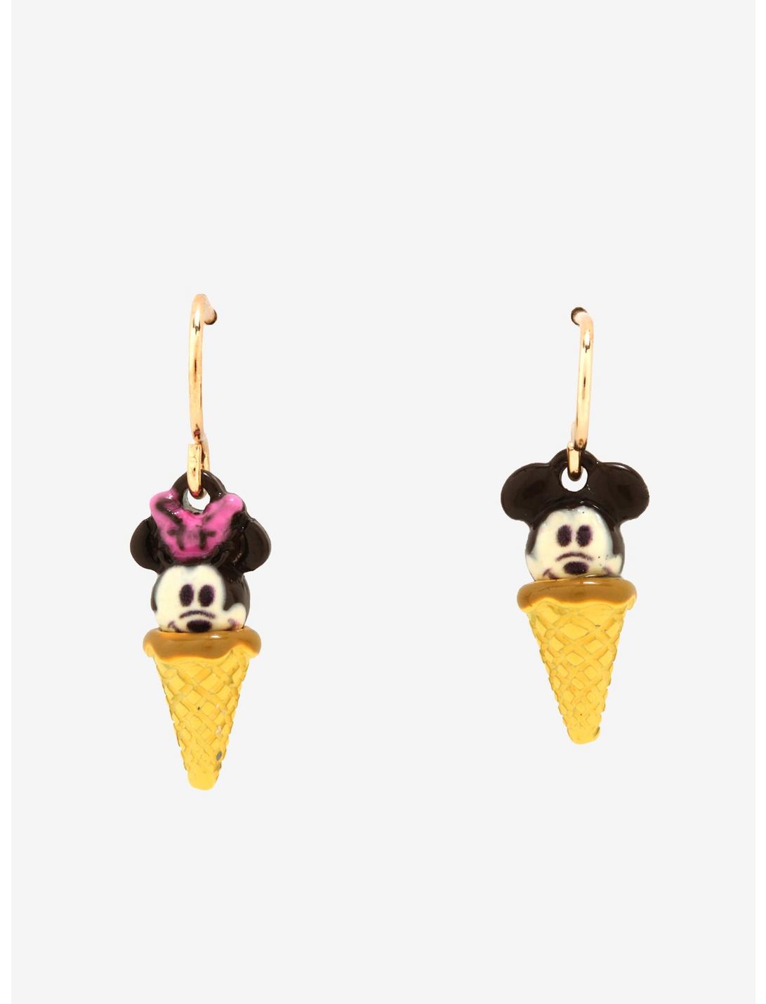 Disney Mickey Mouse Minnie Mouse Ice Cream Dangle Earrings, , hi-res