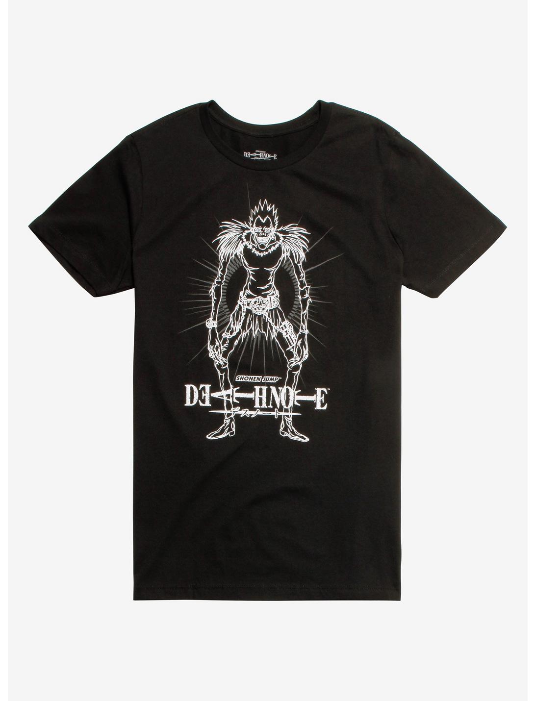 Death Note Ryuk Line Art T-Shirt, WHITE, hi-res