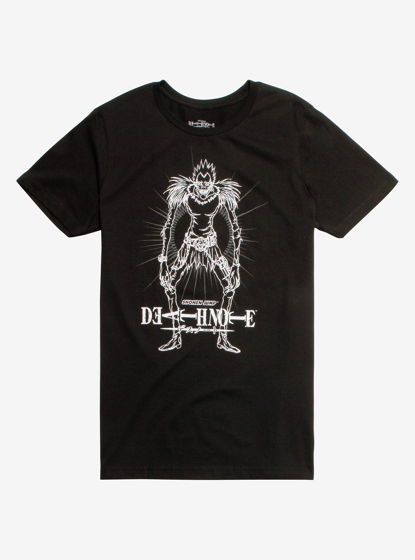 Death Note Ryuk Line Art T-Shirt, WHITE, hi-res