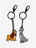 Disney Lady and the Tramp Kissing Magnetic Enamel Keychain Set - BoxLunch Exclusive, , hi-res
