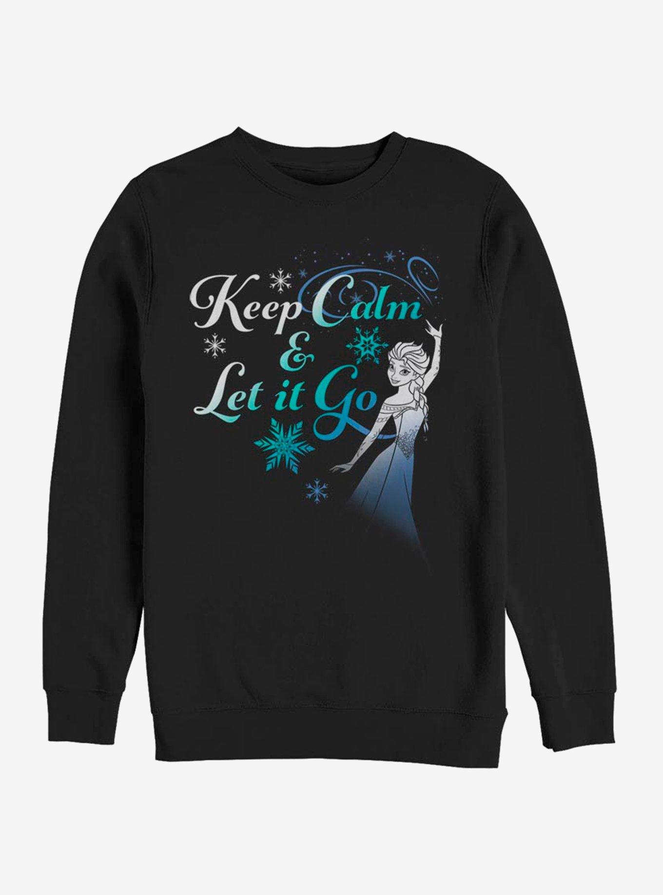 Disney Frozen Keep Calm And Let It Go Sweatshirt, BLACK, hi-res
