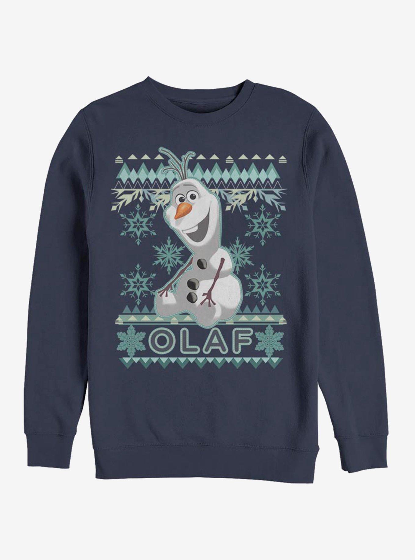 Chip Bad Integraal Disney Frozen Olaf Fade Christmas Sweater Pattern Sweatshirt - BLUE |  BoxLunch